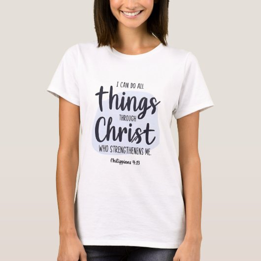 信仰と力強さ 女性用Tシャツ Tシャツ (正面)