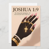 信仰と勇気 ヨシュア1:9のホリデーカード シーズンカード (正面/裏面)