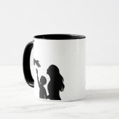 信仰と家庭の母なる子が神と結び付く マグカップ (正面左)