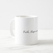 信仰と希望とラテ コーヒーマグカップ (正面左)