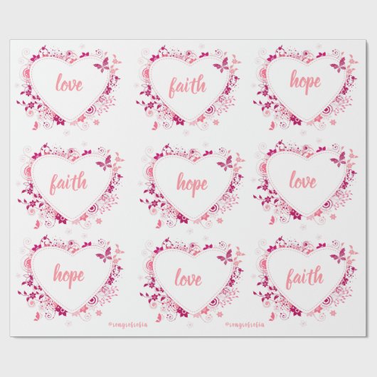 信仰と希望と愛の包み紙 ラッピングペーパー (フラット)