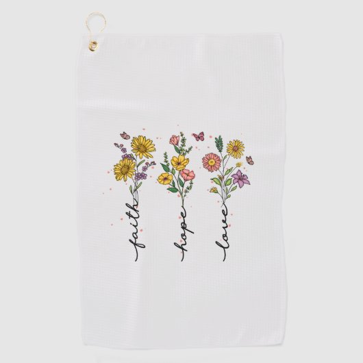 信仰と希望の愛 ゴルフタオル (正面)