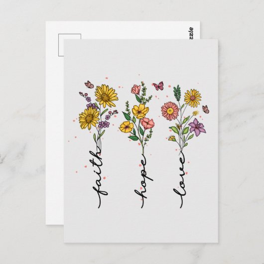 信仰と希望の愛 ポストカード (正面/裏面)