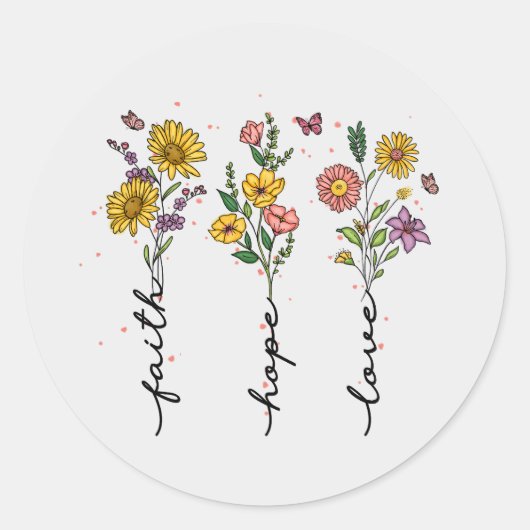 信仰と希望の愛 ラウンドシール (正面)