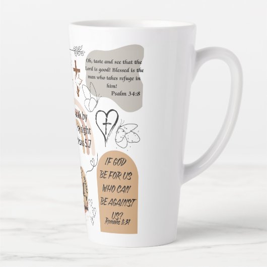 信仰と希望 カフェラテマグ (右)