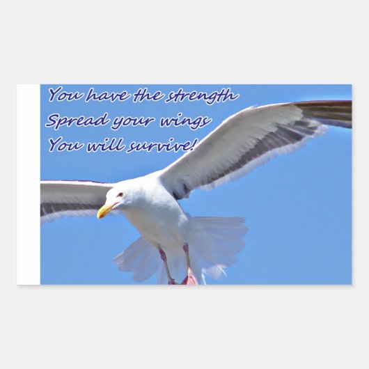 信仰と強さ_ 長方形シール (正面)