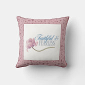 信仰と恐れを知らないタイポグラフィデザイン装飾用クッション クッション (裏面)