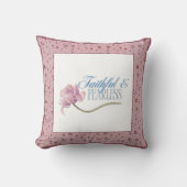 信仰と恐れを知らないタイポグラフィデザイン装飾用クッション クッション (正面)