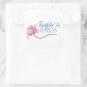 信仰と恐れを知らないタイポグラフィデザイン装飾用クッション スクエアシール (バッグ)