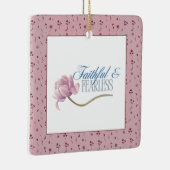 信仰と恐れを知らないタイポグラフィデザイン装飾用クッション セラミックオーナメント (右)