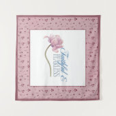 信仰と恐れを知らないタイポグラフィデザイン装飾用クッション タペストリー (正面(横))