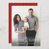 信仰と愛の宗教的な写真クリスマスカード シーズンカード (正面/裏面)