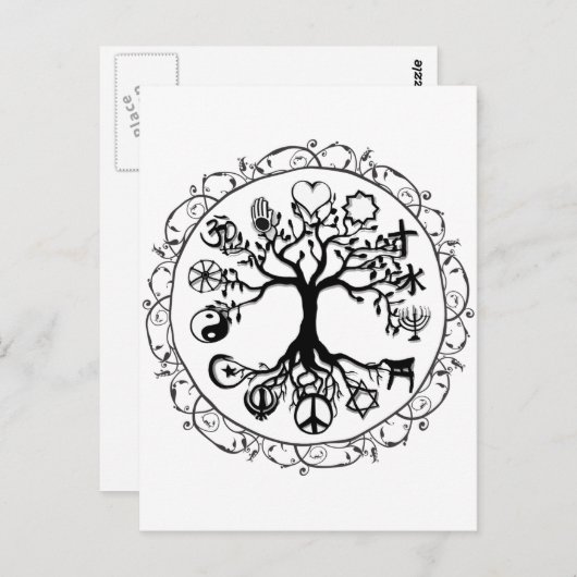 信仰と愛の木 ポストカード (正面/裏面)