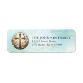 信仰と感動的差出人住所ラベル ラベル (正面)