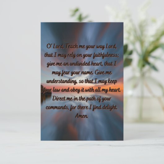 信仰と知識のための祈りの言葉フラットグリーティングカード カード (スタンド正面)