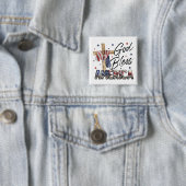 信仰と自由：神の祝福アメリカ 缶バッジ (インサイチュ)