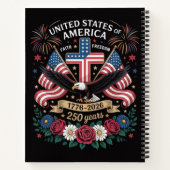 信仰と自由 250年 1776 2026 アメリカ独立 ノートブック (裏面)