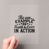 信仰と行動愛の例である アクリル招待状 (インサイチュ (ポータブル))