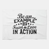 信仰と行動愛の例である キッチンタオル (横)