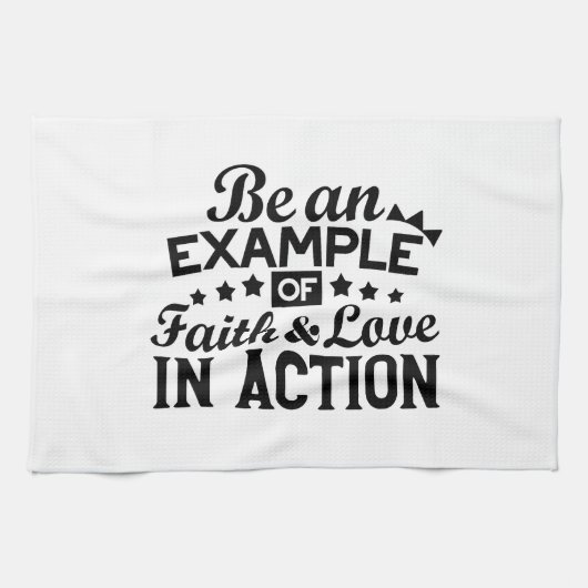 信仰と行動愛の例である キッチンタオル (横)