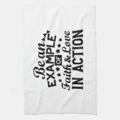 信仰と行動愛の例である キッチンタオル (縦)