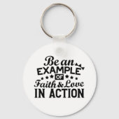信仰と行動愛の例である キーホルダー (正面)