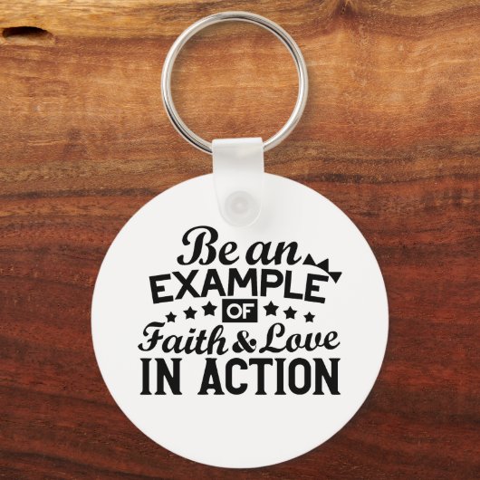 信仰と行動愛の例である キーホルダー (裏面)
