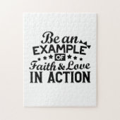 信仰と行動愛の例である ジグソーパズル (縦)