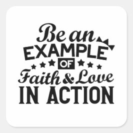 信仰と行動愛の例である スクエアシール