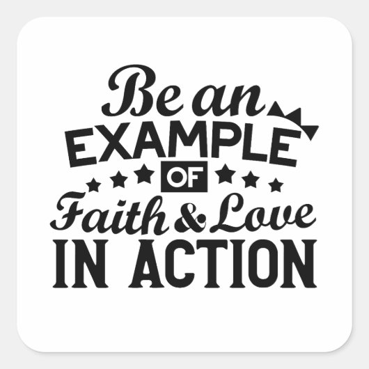 信仰と行動愛の例である スクエアシール (正面)