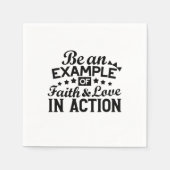 信仰と行動愛の例である スタンダードカクテルナプキン (正面)