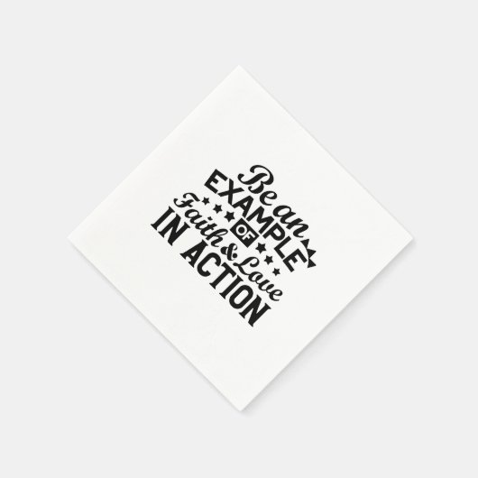 信仰と行動愛の例である スタンダードカクテルナプキン (角)