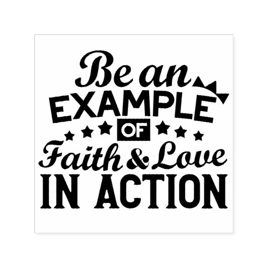 信仰と行動愛の例である セルフインキングスタンプ (デザイン)