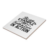 信仰と行動愛の例である タイル (側面)