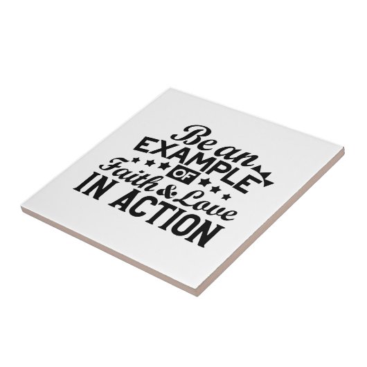 信仰と行動愛の例である タイル (側面)