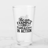 信仰と行動愛の例である タンブラーグラス (裏面)