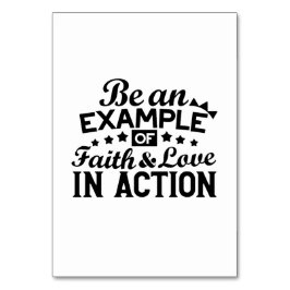 信仰と行動愛の例である テーブルナンバー