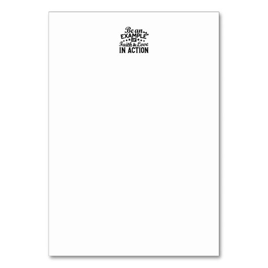 信仰と行動愛の例である テーブルナンバー (裏面)