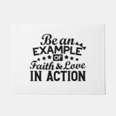 信仰と行動愛の例である ドアマット (正面)