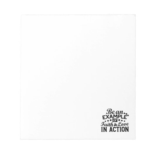 信仰と行動愛の例である ノートパッド (正面)