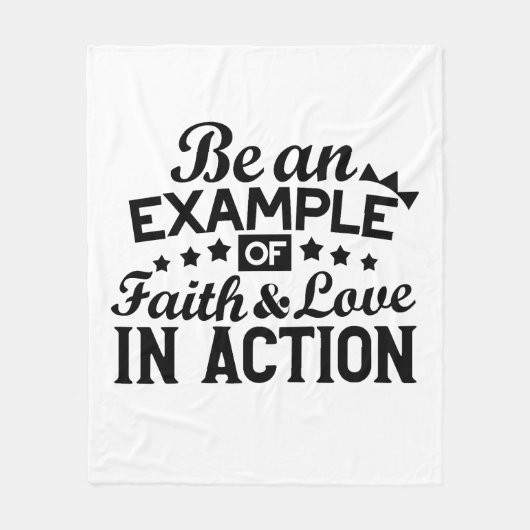 信仰と行動愛の例である フリースブランケット (正面)