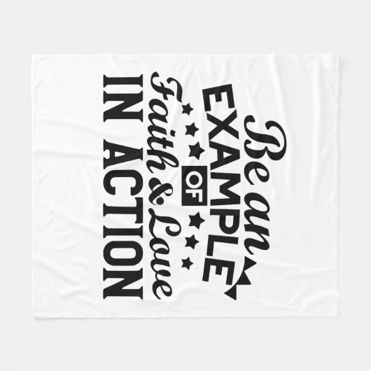 信仰と行動愛の例である フリースブランケット (正面(横))