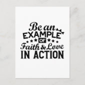 信仰と行動愛の例である ポストカード (正面)