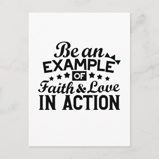 信仰と行動愛の例である ポストカード (正面)