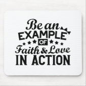 信仰と行動愛の例である マウスパッド (正面)