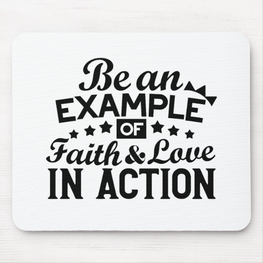 信仰と行動愛の例である マウスパッド (正面)