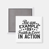 信仰と行動愛の例である マグネット (正面/裏面)