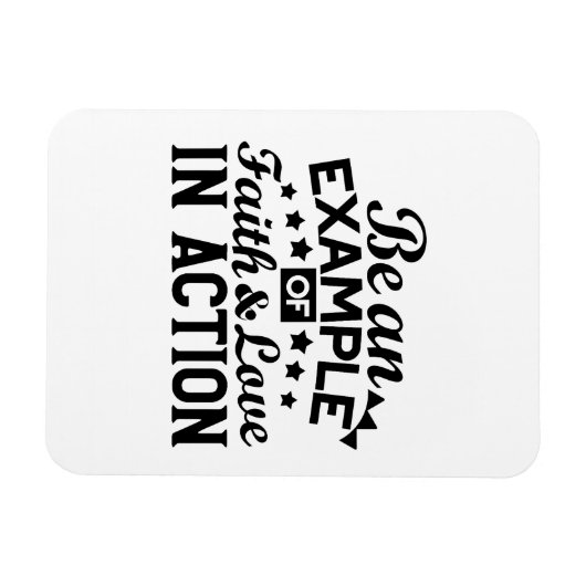 信仰と行動愛の例である マグネット (横)