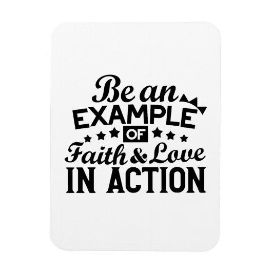 信仰と行動愛の例である マグネット (縦)
