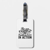 信仰と行動愛の例である ラゲッジタグ (裏面縦)